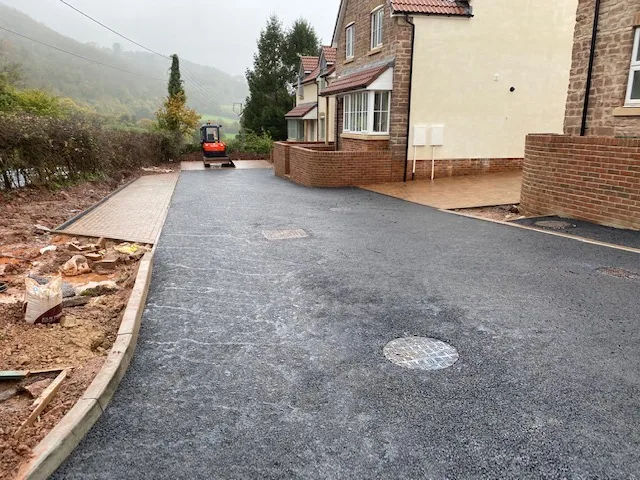 Compton Martin: Tarmac road and paths